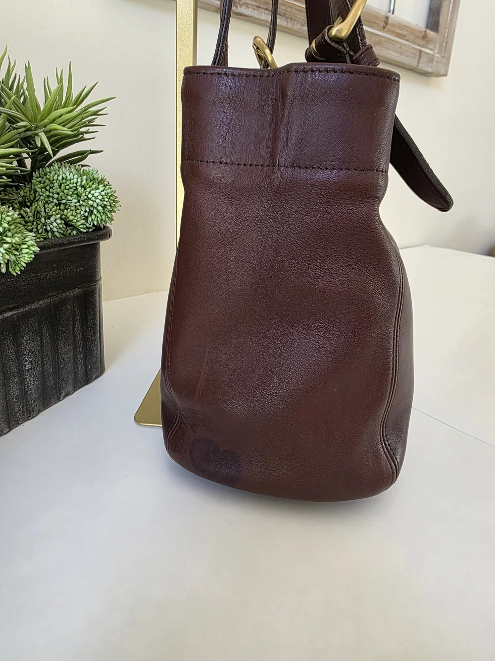Vintage Coach Soho Buckle Bag Mahogany Glove Tanned Leather Bag